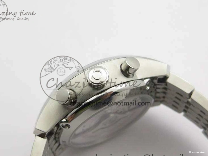 0403 HighQuality De Ville Chronograph SS OMF 1:1 Best Edition White Dial On SS Bracelet A 8151